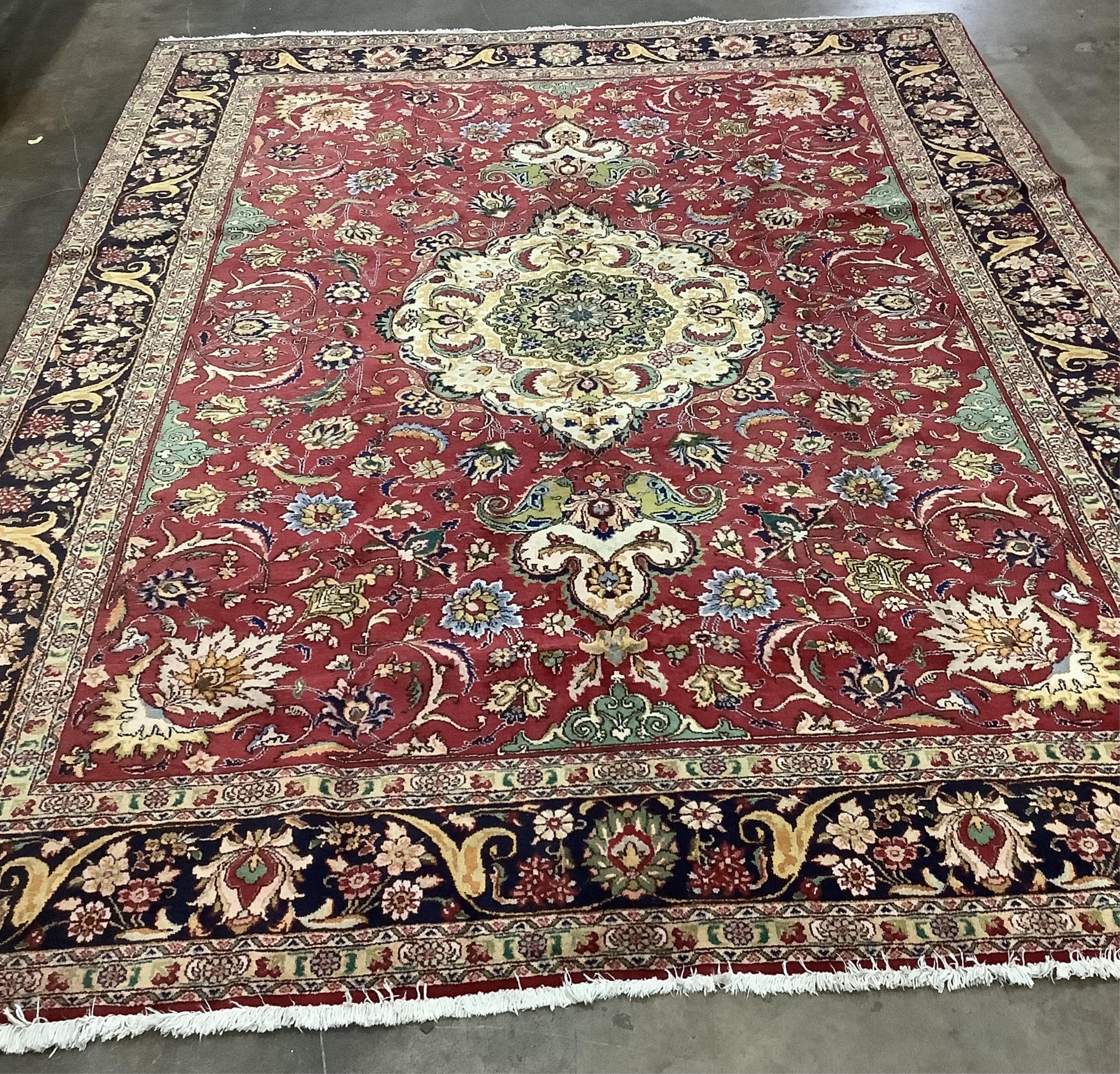 A Najaf Abaad carpet, 320 x 242cm. Condition - good